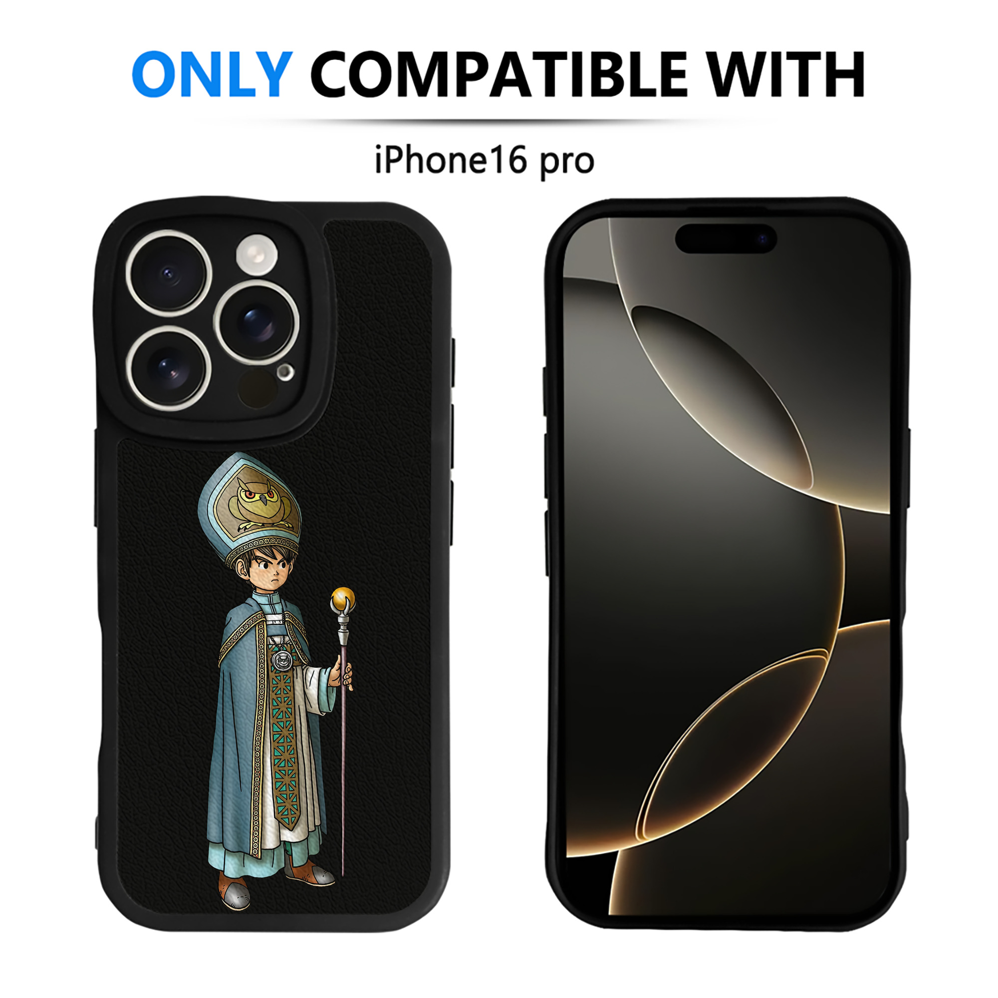 （画像用） ドラゴンクエスト Doragon Kuesuto Dragon Quest 【iPhone 16シリーズ対応】シリコンスマホケース（レザー調） 材質：シリコン